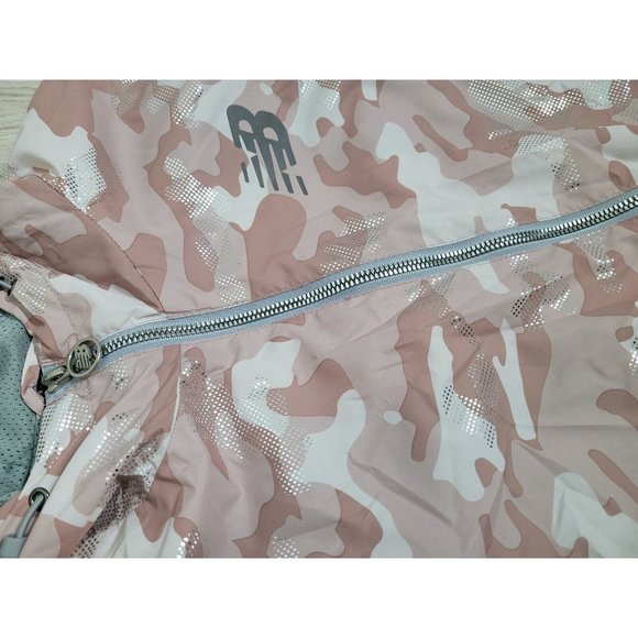 New Balance Womens Size M Medium Running Rain Jacket Windbreaker RN 130893 Pink - Picture 3 of 8
